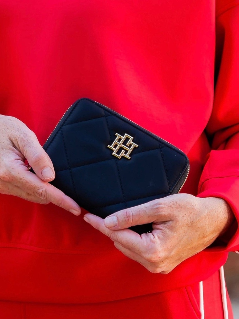 Caroline Hill Black Nylon Paige Passport Holder